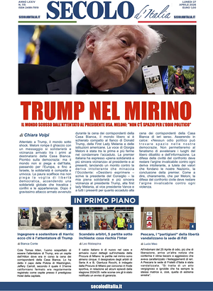 Prima pagina Secolo d'Italia di oggi - Quotidiano nazionale