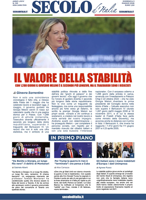 Prima pagina Secolo d'Italia di oggi - Quotidiano nazionale