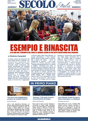 Prima pagina Secolo d'Italia di oggi - Quotidiano nazionale