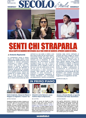 Prima pagina Secolo d'Italia di oggi - Quotidiano nazionale