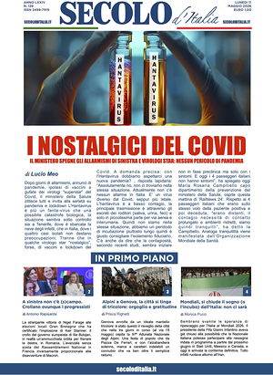 Prima pagina Secolo d'Italia di oggi - Quotidiano nazionale