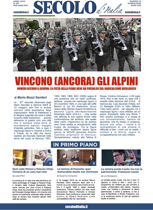 Prima pagina Secolo d'Italia di oggi - Quotidiano nazionale