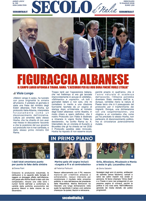 Prima pagina Secolo d'Italia di oggi - Quotidiano nazionale