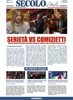 Prima pagina Secolo d'Italia di oggi - Quotidiano nazionale