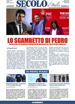 Prima pagina Secolo d'Italia di oggi - Quotidiano nazionale