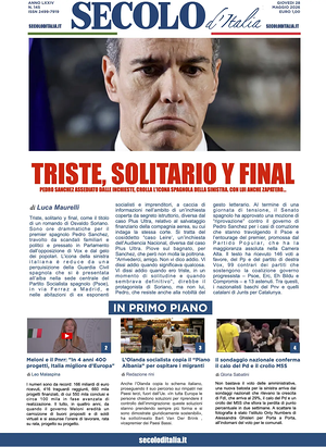 Prima pagina Secolo d'Italia di oggi - Quotidiano nazionale