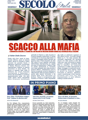 Prima pagina Secolo d'Italia di oggi - Quotidiano nazionale