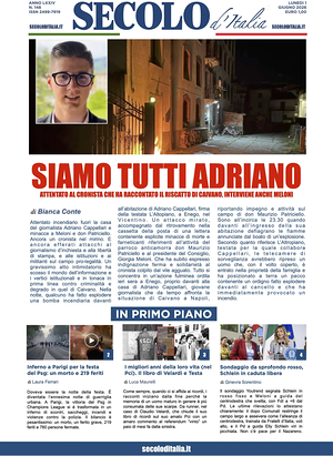 Secolo d'Italia prima pagina
