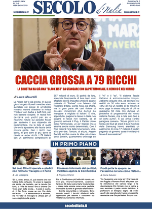Prima pagina Secolo d'Italia di oggi - Quotidiano nazionale