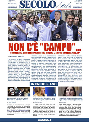 Secolo d'Italia prima pagina