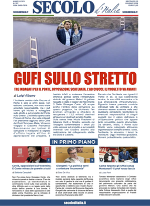 Prima pagina Secolo d'Italia di oggi - Quotidiano nazionale