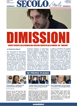Prima pagina Secolo d'Italia di oggi - Quotidiano nazionale