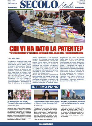 Prima pagina Secolo d'Italia di oggi - Quotidiano nazionale