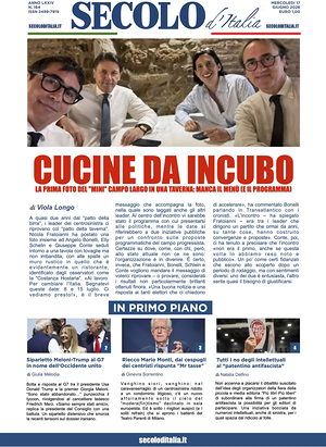Prima pagina Secolo d'Italia di oggi - Quotidiano nazionale