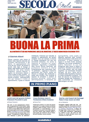 Prima pagina Secolo d'Italia di oggi - Quotidiano nazionale