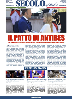 Secolo d'Italia prima pagina