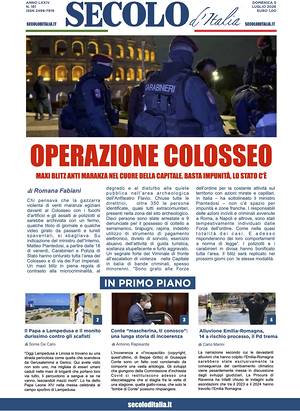 Prima pagina Secolo d'Italia di oggi - Quotidiano nazionale