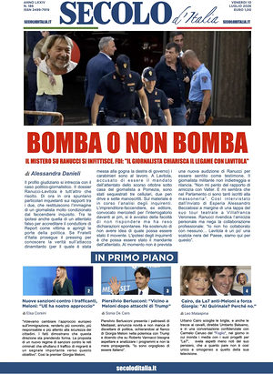 Prima pagina Secolo d'Italia di oggi - Quotidiano nazionale
