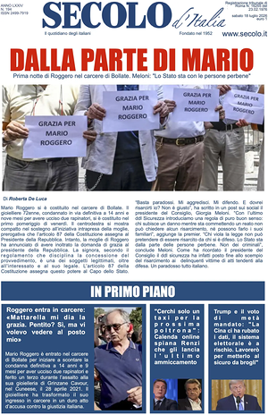 Secolo d'Italia prima pagina