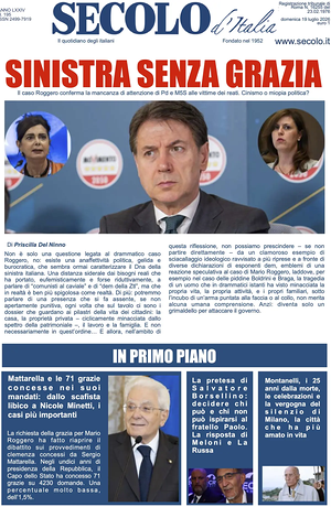 Secolo d'Italia prima pagina