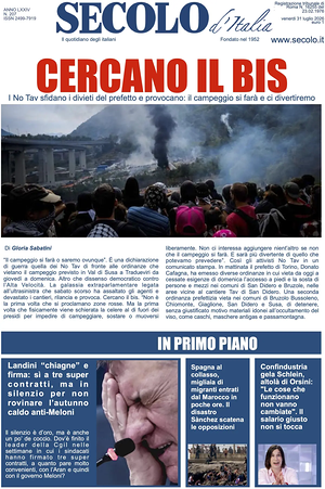 Prima pagina Secolo d'Italia di oggi - Quotidiano nazionale