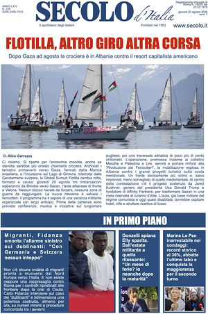 Prima pagina Secolo d'Italia di oggi - Quotidiano nazionale