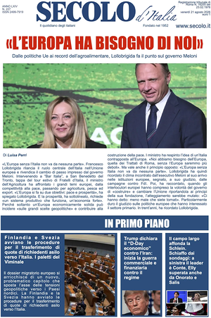 Prima pagina Secolo d'Italia di oggi - Quotidiano nazionale