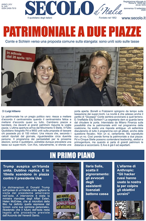 Prima pagina Secolo d'Italia di oggi - Quotidiano nazionale