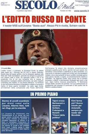 Prima pagina Secolo d'Italia di oggi - Quotidiano nazionale