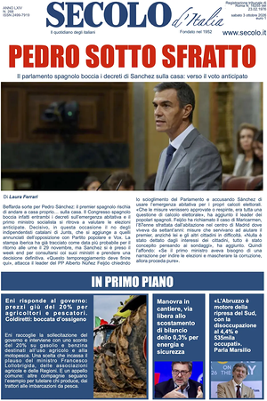 Prima pagina Secolo d'Italia di oggi - Quotidiano nazionale
