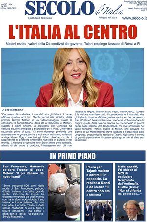 Secolo d'Italia prima pagina