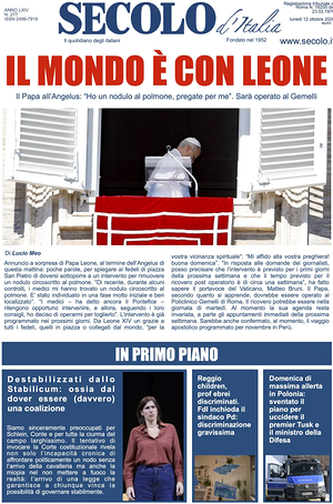 Prima pagina Secolo d'Italia di oggi - Quotidiano nazionale