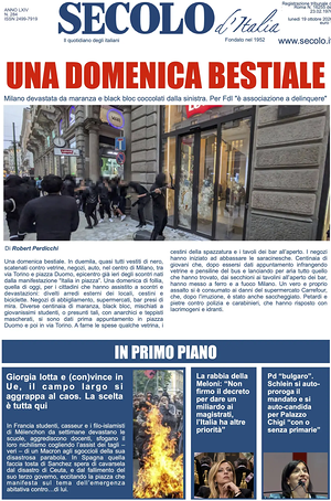 Secolo d'Italia prima pagina