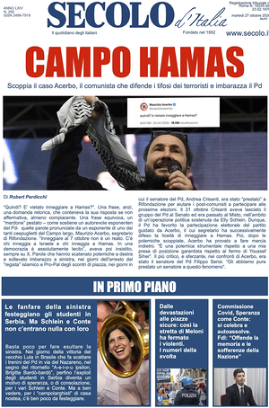 Prima pagina Secolo d'Italia di oggi - Quotidiano nazionale