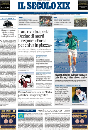 Il Secolo XIX prima pagina