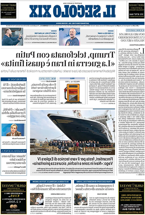 Prima pagina Il Secolo XIX di oggi - Quotidiano nazionale