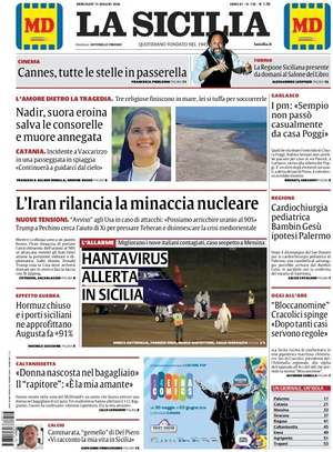 Prima pagina La Sicilia di oggi - Quotidiano regionale