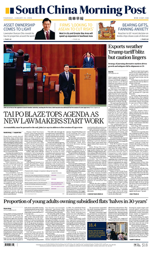 Prima pagina South China Morning Post di oggi - Quotidiano estero