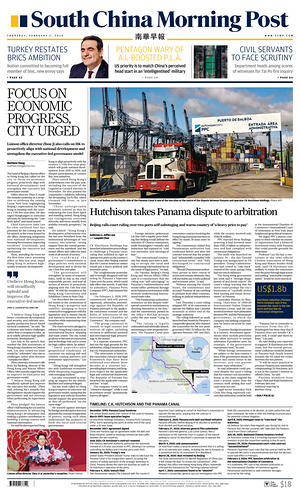 Prima pagina South China Morning Post di oggi - Quotidiano estero