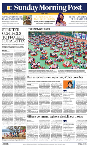 Prima pagina South China Morning Post di oggi - Quotidiano estero