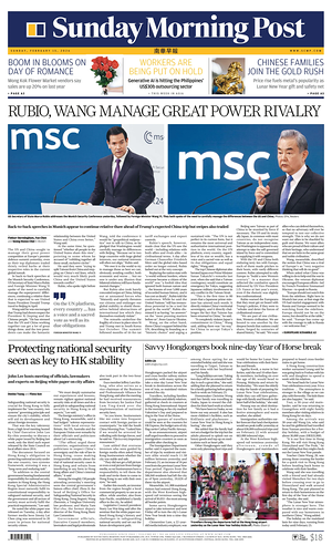 Prima pagina South China Morning Post di oggi - Quotidiano estero