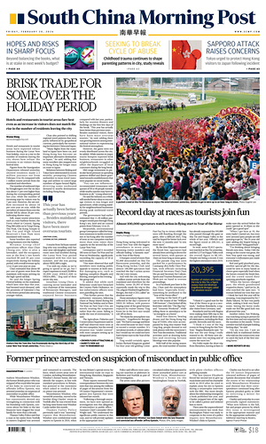 Prima pagina South China Morning Post di oggi - Quotidiano estero