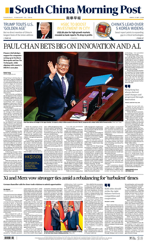 Prima pagina South China Morning Post di oggi - Quotidiano estero