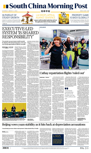 Prima pagina South China Morning Post di oggi - Quotidiano estero