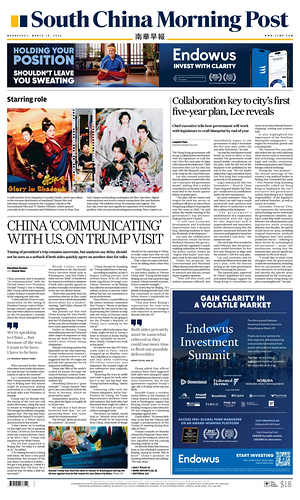 Prima pagina South China Morning Post di oggi - Quotidiano estero