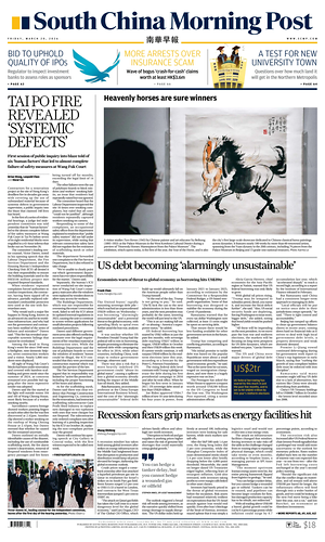 Prima pagina South China Morning Post di oggi - Quotidiano estero