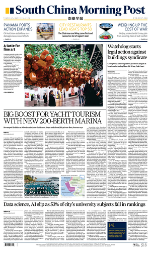 Prima pagina South China Morning Post di oggi - Quotidiano estero