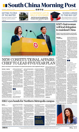 Prima pagina South China Morning Post di oggi - Quotidiano estero