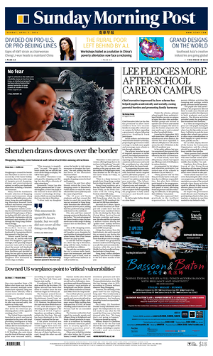 Prima pagina South China Morning Post di oggi - Quotidiano estero