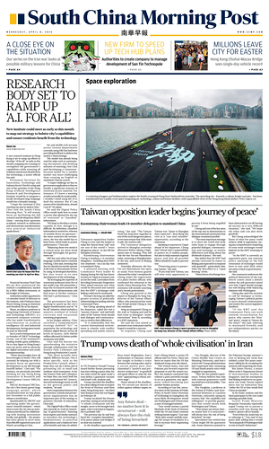 Prima pagina South China Morning Post di oggi - Quotidiano estero